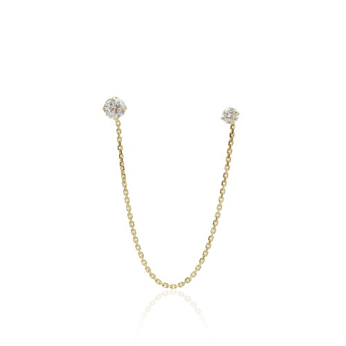 עגיל זירקונים עם שרשרת