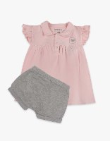 חליפה תינוקות 2 חלקים לב