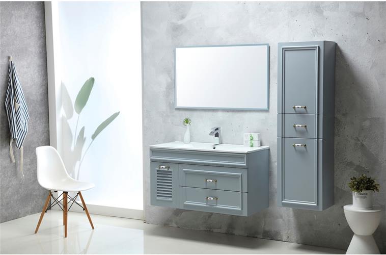 ארון אמבטיה תלוי עץ מלא דגם קווין QUEEN