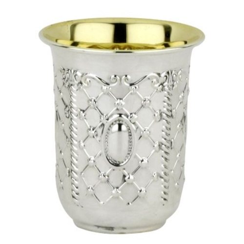 כוס קידוש כסף טהור דגם ישעיהו רשת