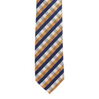 עניבה בשיבוץ סקוטי כחול כתום
