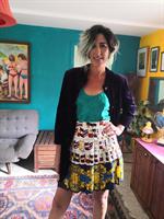 חצאית מיני פליסה משי מידה M