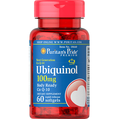 -- יוביקווינול --  100 מ"ג  ן 60 כמוסות ן  Puritan's Pride