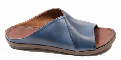 כפכף נוחות שטוח לנשים כחול-לבן דגם - LC890-2