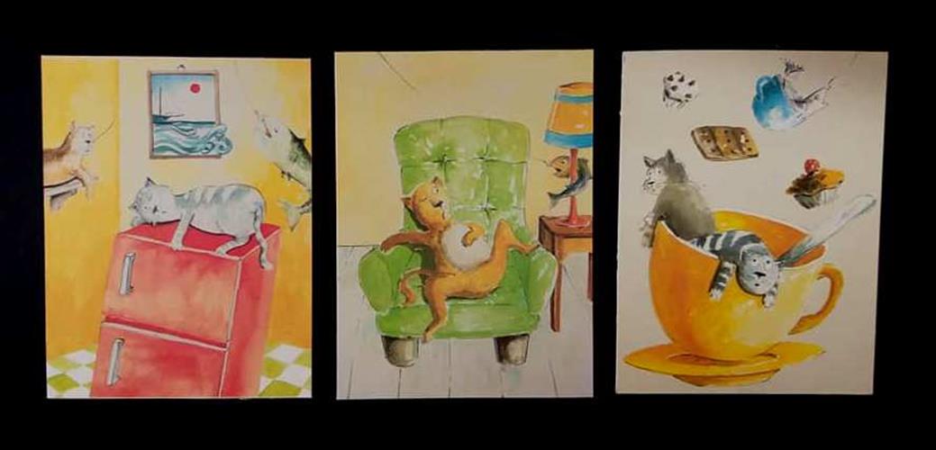 סט מגנטים חתולים 2