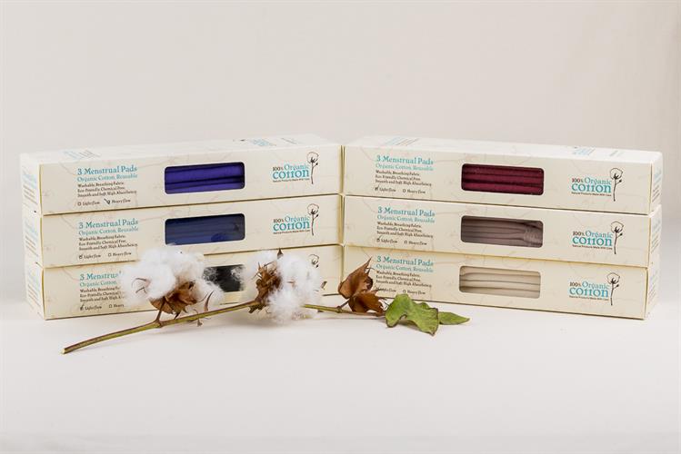 אריזה (3 יחידות) לווסת גדולות מכותנה אורגנית