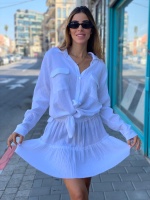 חצאית בד וואפל