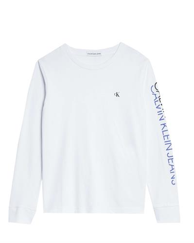 טישירט לבנה CK לוגו בשרוול