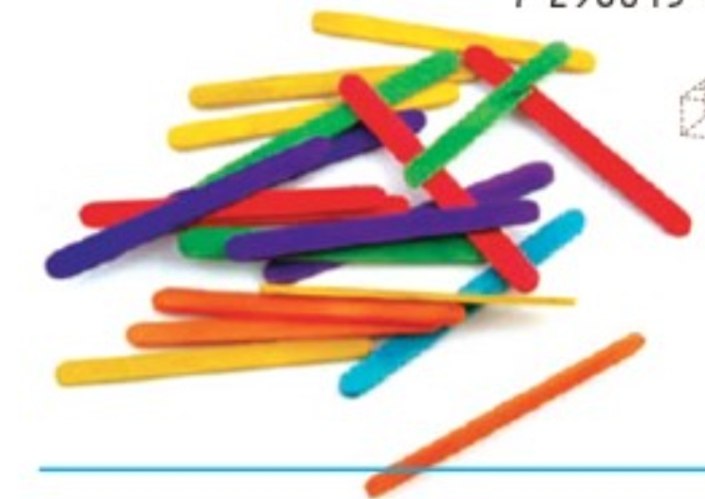 חבילת מקלות ארטיק צבעוניים