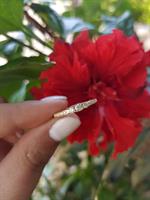 טבעת יהלומים 0.45 קראט בזהב 14 קראט