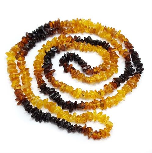 שרשרת ענברים בלטי מקורי לנשים ארוכה מיקס צבעים M2007