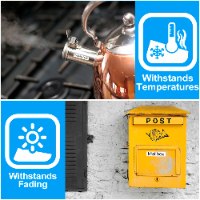 סימון ויניל לבן על רקע שחור Dymo 1805432 Vinyl IND Tape 24mmx5.5m