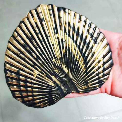 מניפה גדולה  דגם לב ליצירה בשוקולד ובבצק סוכר | עלה טרופי לשוקולד | אתי דבש 2021