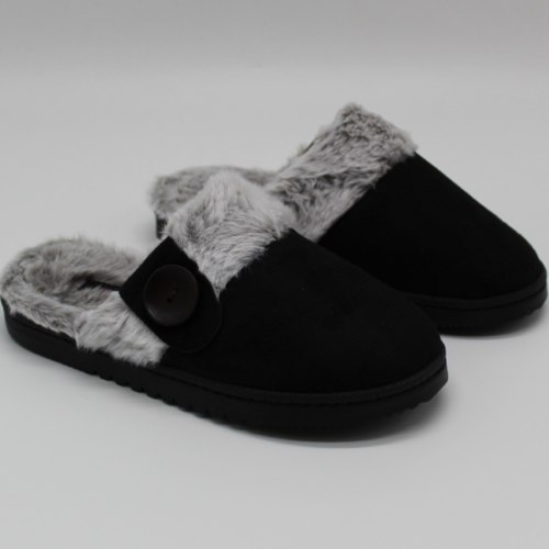 נעלי בית נשים פרווה שחור