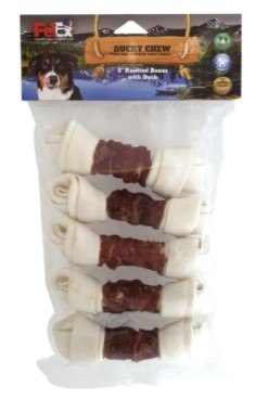 עצמות לעיסה 5 אינץ' בציפוי בשר ברווז משובח מארז חמישייה