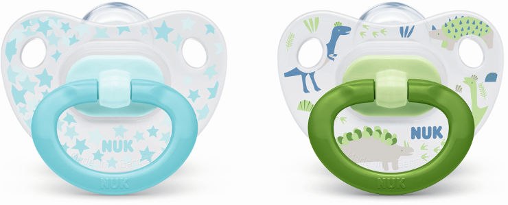 נוק זוג מוצצי סיליקון הפי דייס 6-18 חודשים