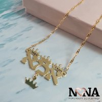 שרשרת אמא וכתרים חרוטים דגם LAA57