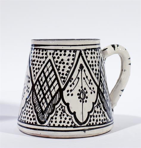 קראף שחור לבן פרחים