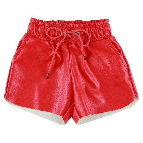שורט דמוי עור MISS KIDS אדום - 2-18