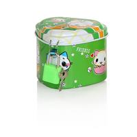 קופת חיסכון מתכת לב עם מנעול