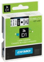 מארז סרט סימון 10 יחידות שחור על רקע לבן Dymo S0720530 D1 45013 Tape 12mmx7m