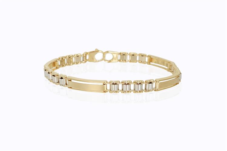 צמיד חוליות איטלקי לגבר │ צמיד איטלקי לגבר │ צמיד מעוצב לגבר │ צמיד זהב לגבר