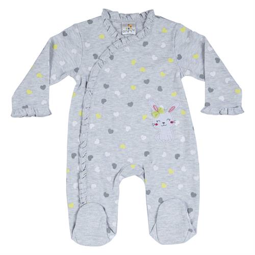 אוברול טריקו ארוך חזיה ארנבון אפור מלאנג'