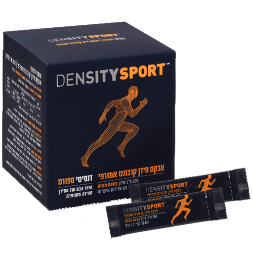 -- סידן אמורפי Density דנסיטי  ספורט -- 200 מג, מכיל 60 אריזות אישיות