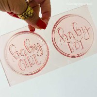 סט תבנית תינוק  BABY BOY BABY GIRL| קישוט טופר תינוקות| טופר תינוק חדש ברית| חדש מאתי דבש