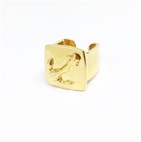 טבעת חותם עוגן זהב