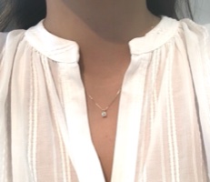 תליון יהלום 0.45 קראט