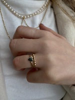 טבעת לב ג׳ולי זהב 14 קראט