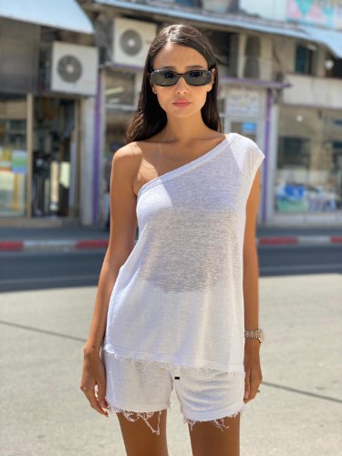 גופיית כתף אחת גזורה