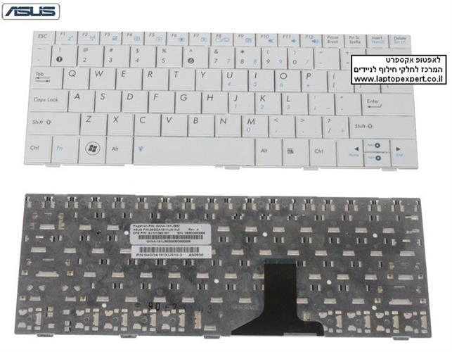 החלפת מקלדת למחשב נייד אסוס Asus EEE PC 1005HA 1008HA Laptop Keyboard 0KNA-192US03 , 9J.N1Q82.101