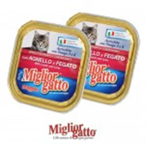 מעדן מיגליאור לחתול בטעם כבש וכבד 100 גרם