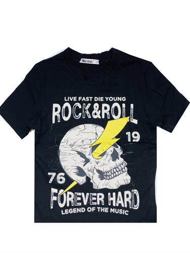 טישירט גולגולת שחורה