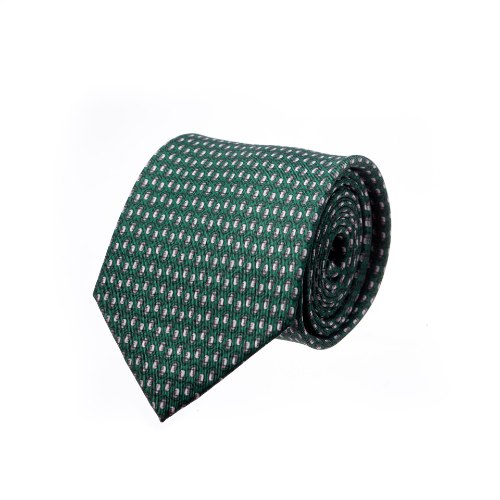 עניבה דגם מיקרופון ירוק כהה אפור