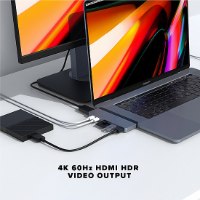 תחנת עגינה  New HyperDrive DUO 7-in-2 USB-C Hub for MacBook Pro / AiR