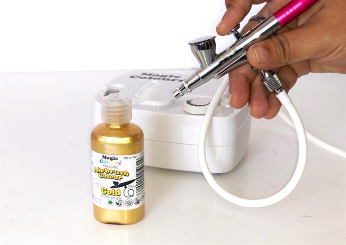 צבעי מאכל ג׳ל אייר בראש בצבעים רגילים ומטאלים