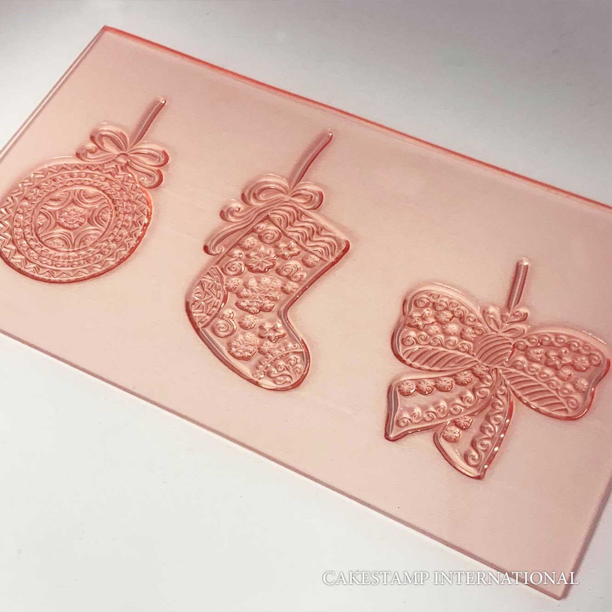 Set Of 3 Embosser Stamps Christmas Ornaments  | Flexible Embosser Polymer | New 2021 Embosser Stamp