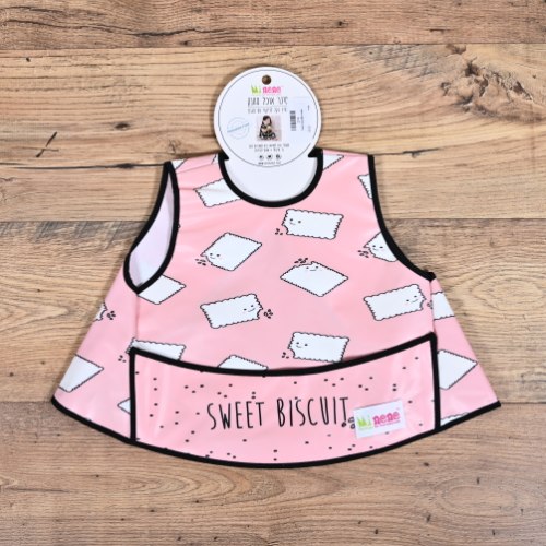 סינר אוכל לתינוק ורוד בייבי  ביסקוויטים