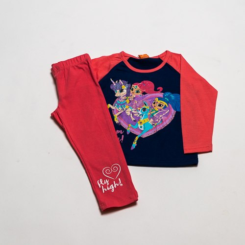 חליפת בנות זהבית ופזית פוקסיה