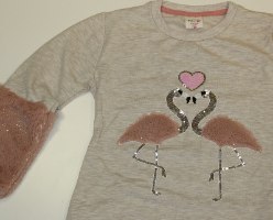 טוניקה בנות שילוב פרווה בז'