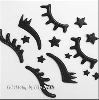 תבנית ריסים ליוניקורן - 3 דגמים ליצירה בשוקולד (חד קרן)