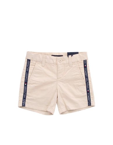 שורט בנים TOMMY H לוגו בז' 12M-16