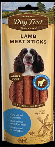 חטיף לכלב דוג פיסט מקלות כבש 45 גרם