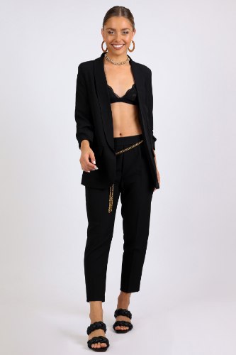 חליפת קארין מחוייטת  שחור/לבן