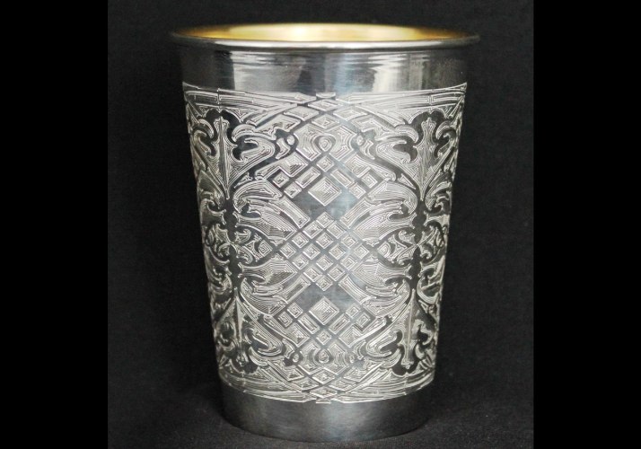 כוס קידוש עגול מעוטר דגם שמות נהרות