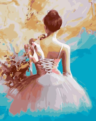 צביעה לפי מספרים - גב הרקדנית