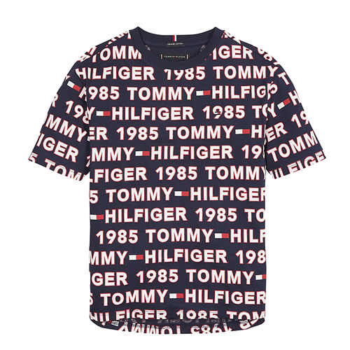 טישירט לוגו TOMMY HILFIGER כחול